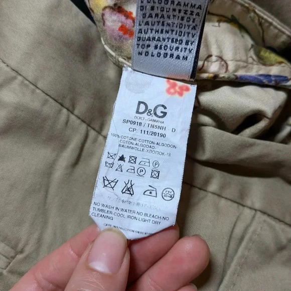 Dolce & Gabbana Tan Khaki Pants Size 40 Work Pants Trousers Office US Small - Picture 6 of 12